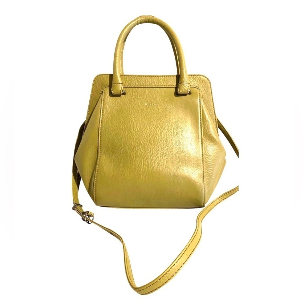 Matt & Nat Elegant green poly vinyl  satchel Handbag